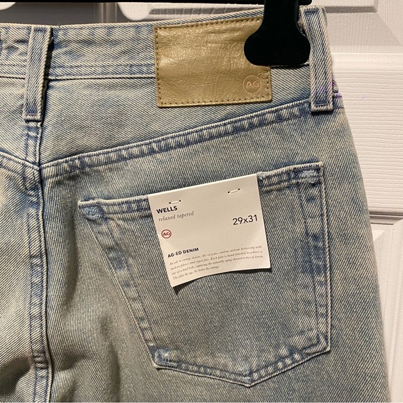 AG Men’s Wells Relaxed Tapered Light Blue Jeans Size 29 NWT - Picture 10 of 12